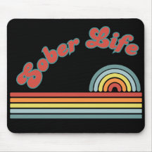 Sober Life Mouse Pad in Retro Style