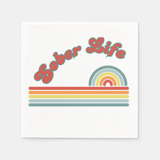 Sober Life Party Napkins Recovery Birthday