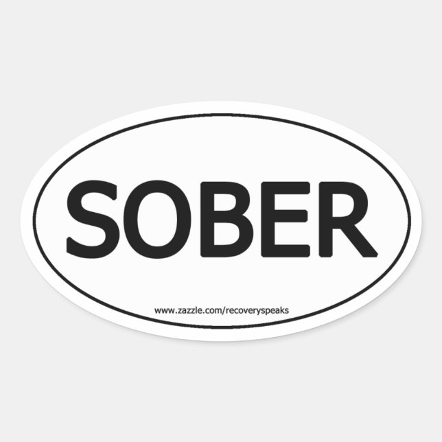 Sober Oval Sticker (Front)