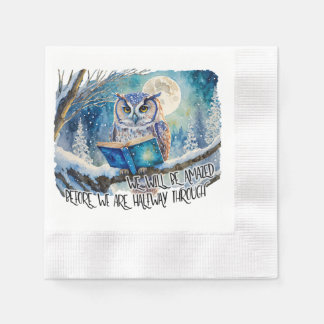 Sober Owl Reading Big Book Recovery Promises Napkin