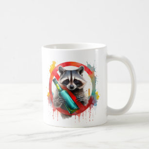 Sober, Racoon, Alcohol-Free, non-alcoholic Coffee Mug