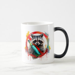 Sober, Racoon, Alcohol-Free, non-alcoholic Magic Mug