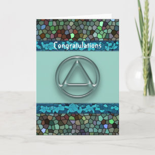Sober Recovery Anniversary Congratulations Card