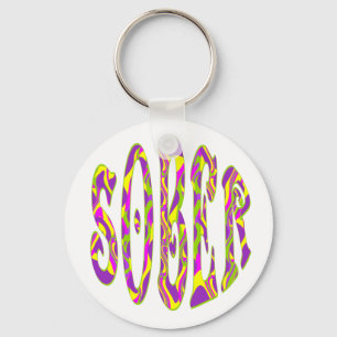 SOBER Retro 60’s Art Psychedelic Key Ring