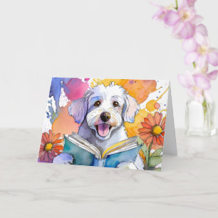 Sober Schnoodle w/ Big Book Recovery Anniversary Card