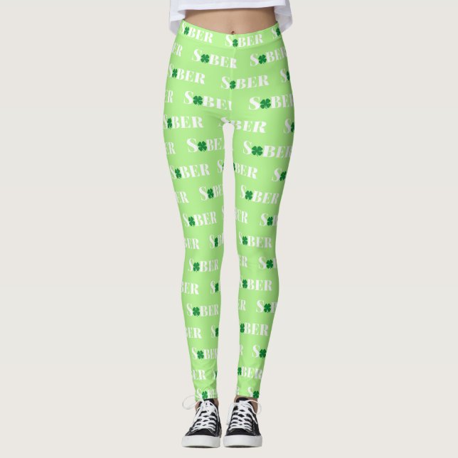 Sober Shamrock Leggings (Front)