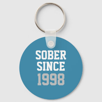 Sober Since Year Key Ring