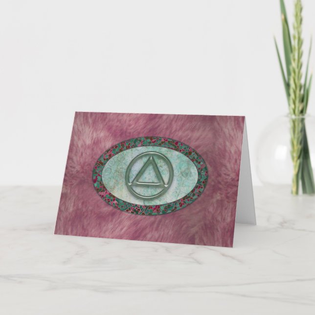 Sober Sobriety Recovery Greeting Card (Front)