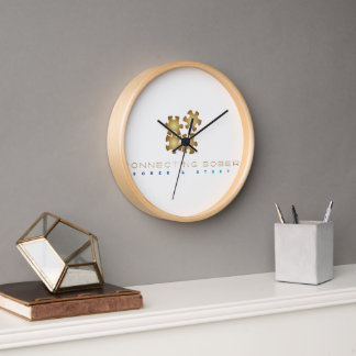 Sober Wall Clock Connecting - Sober & Strong