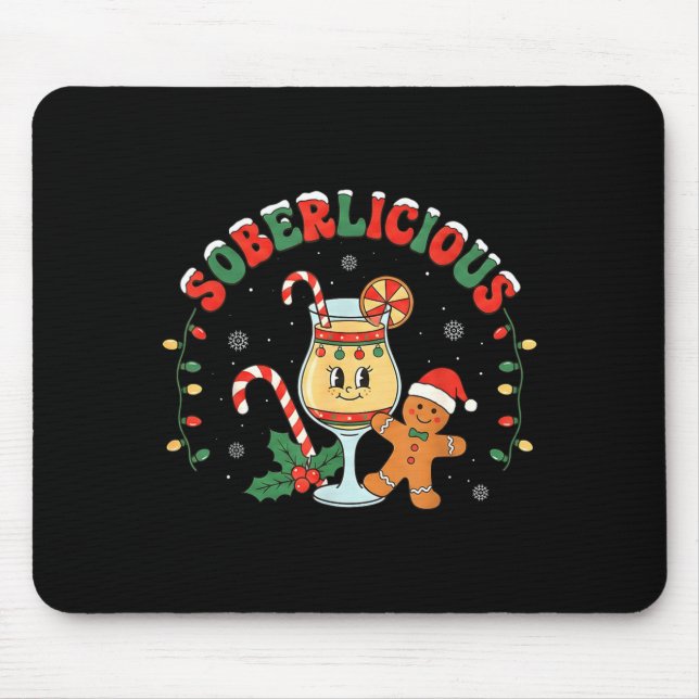 Soberlicious Sober Funny Sobriety Recovery Aa Na H Mouse Mat (Front)
