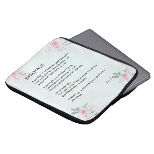 Sobotage - Awareness Self Love Poem Laptop Sleeve