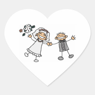 Sobre la boda sello adhesivo Wedding Hearts Heart Sticker