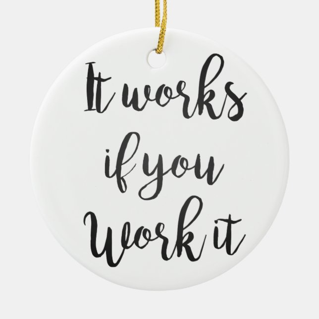 Sobriety 12 step recovery quote gift clean sober ceramic tree decoration (Front)