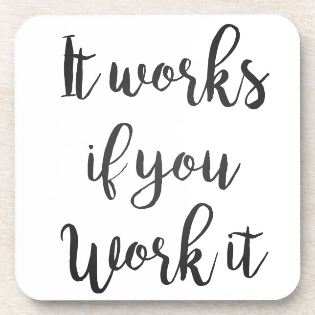 Sobriety 12 step recovery quote gift clean sober coaster (Front)