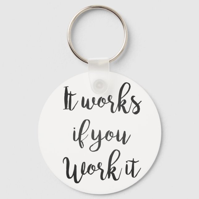 Sobriety 12 step recovery quote gift clean sober key ring (Front)