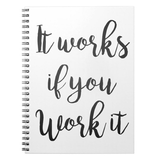 Sobriety 12 step recovery quote gift clean sober notebook (Front)