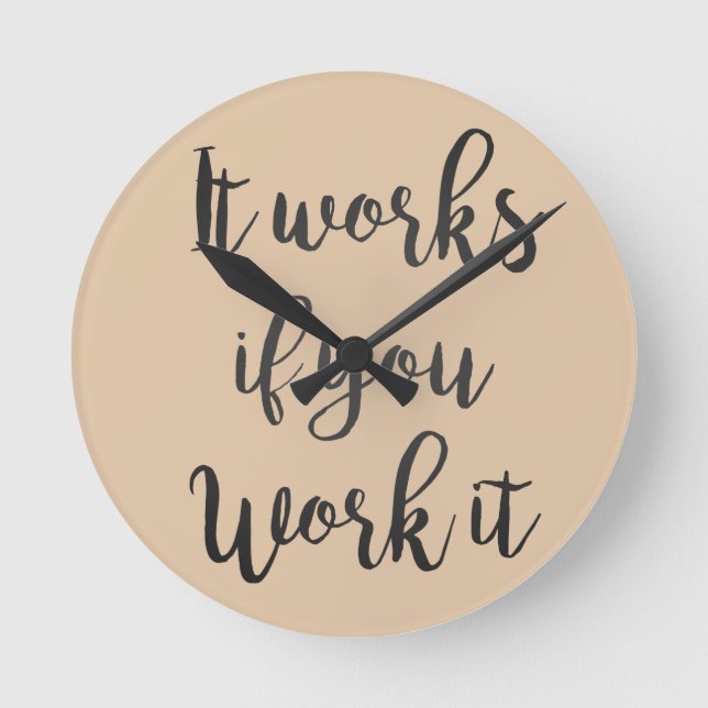 Sobriety 12 step recovery quote gift clean sober round clock (Front)