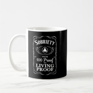 Sobriety Anniversary Living Proof NA AA Recovery Coffee Mug