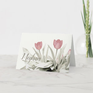 Sobriety Birthday Anniversary Tulips Card