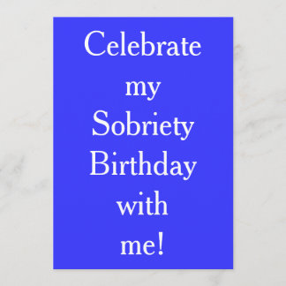 Sobriety Birthday Invitations