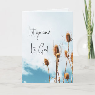 Sobriety Birthday Let Go Let God Card