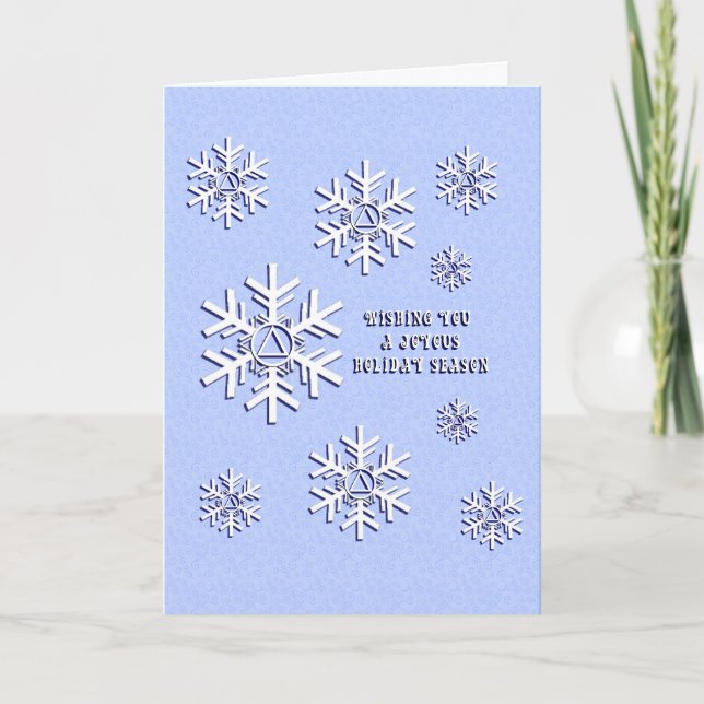 Sobriety Christmas Holiday Card (Front)