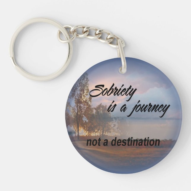 sobriety is a journey keychain 15c (Front)