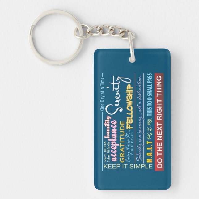 sobriety is a journey keychain 18c (Front)