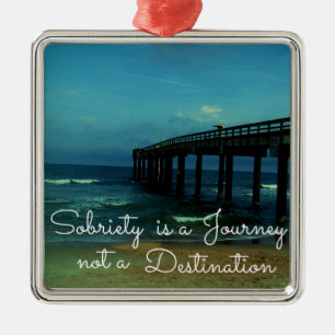 Sobriety is a Journey Metal Tree Decoration