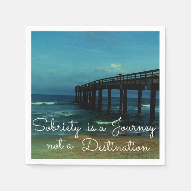 Sobriety is a Journey Napkin (Front)