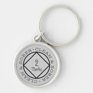 Sobriety Keychain Custom Personalised Keepsake
