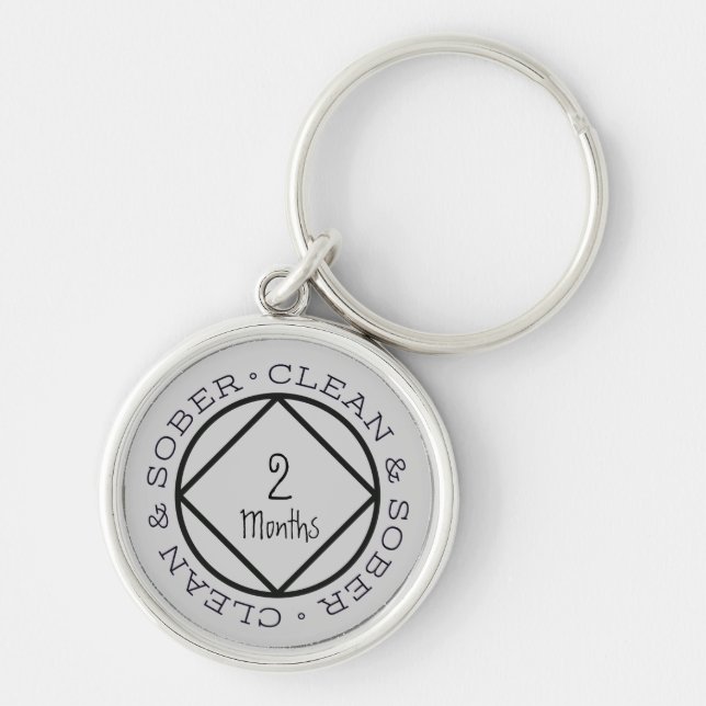 Sobriety Keychain Custom Personalised Keepsake (Front)