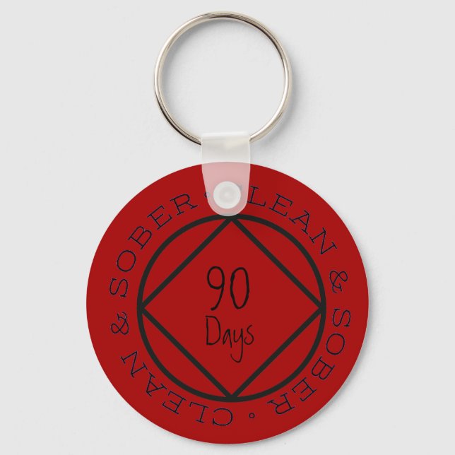 Sobriety Keychain Custom Personalised Keepsake (Front)