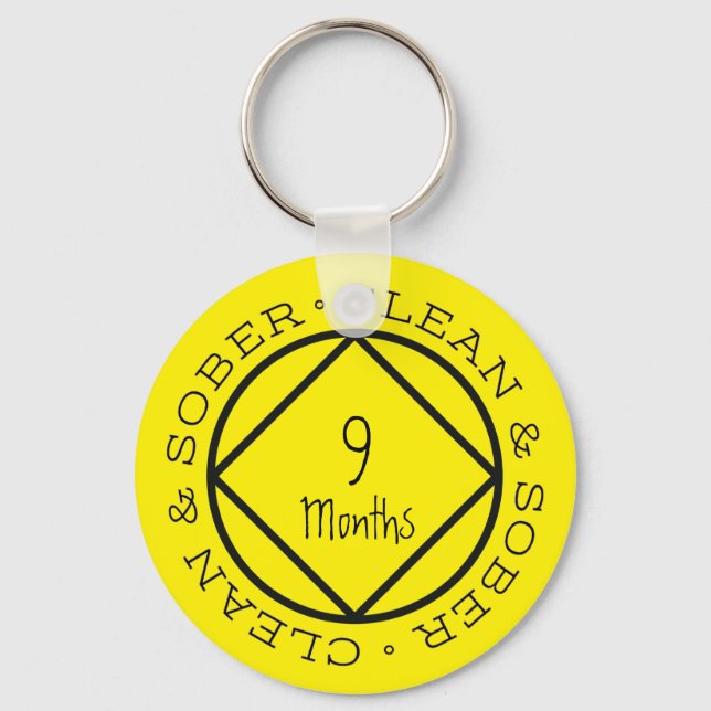 Sobriety Keychain Custom Personalised Keepsake (Front)