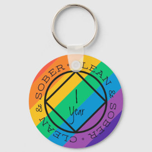 Sobriety Keychain Custom Personalised Keepsake