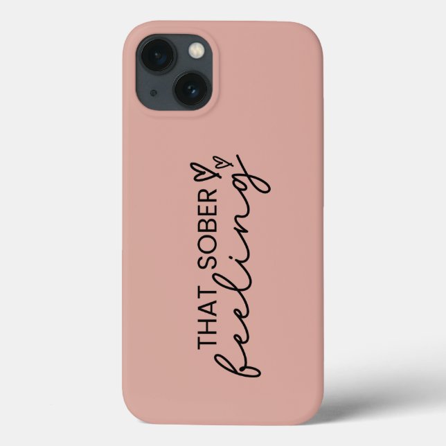 Sobriety Quote Handwritten Script Sober Case-Mate iPhone Case (Back)