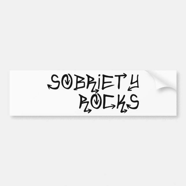 Sobriety Rocks Bumper Sticker (Front)