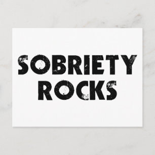 Sobriety Rocks Postcard