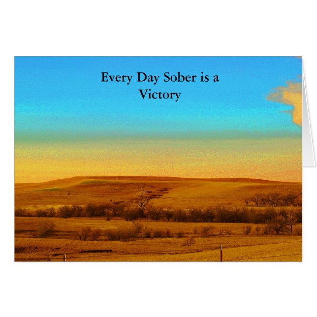 Sobriety support card (Front Horizontal)