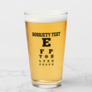 Sobriety Test Blurry Eye Chart Glass