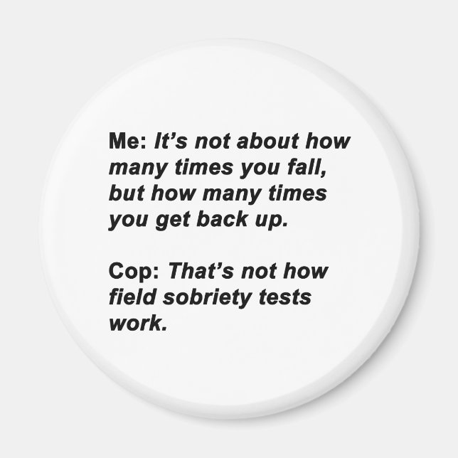 Sobriety Test Magnet (Front)