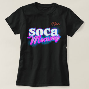 Soca Mummy Pink and White Text T-Shirt