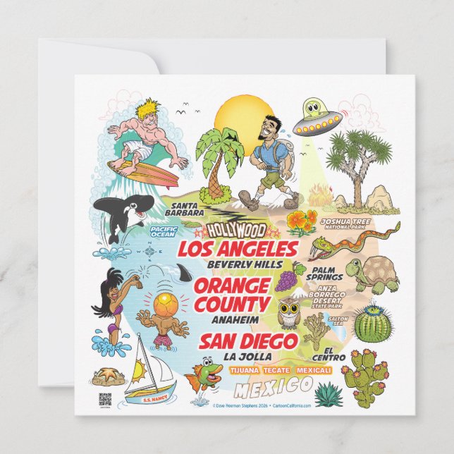 SoCal Beach Paradise Invitation (Front)