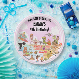 SoCal Birthday Paper Plates