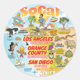 SoCal Classic Round Sticker