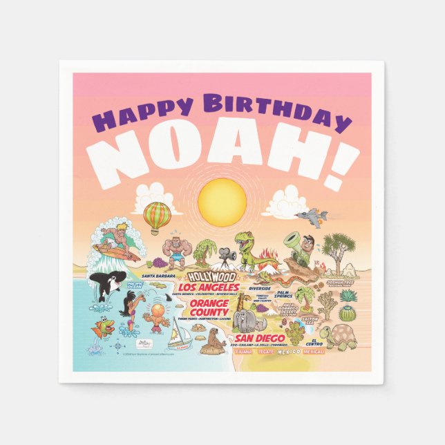 SoCal Custom Birthday Napkins (Front)