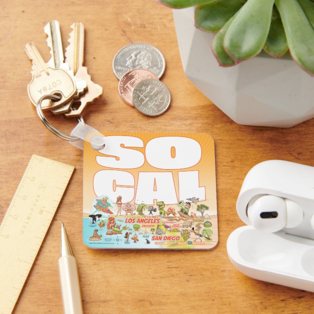SoCal Metal Keychain (Desk)