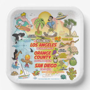 SoCal Paradise Paper Plates