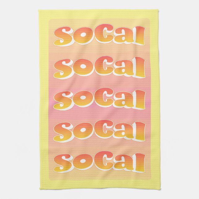 SoCal Pattern Tea Towel (Vertical)