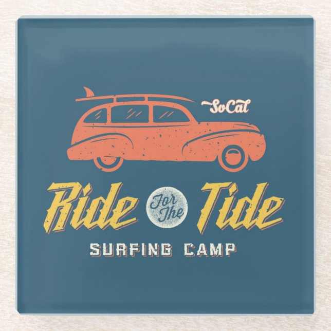 Socal Ride For The Tide Glass Coaster (Front)